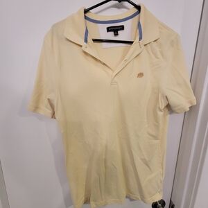 Banana Republic Polo Shirt in Pale Yellow with Blue Trim